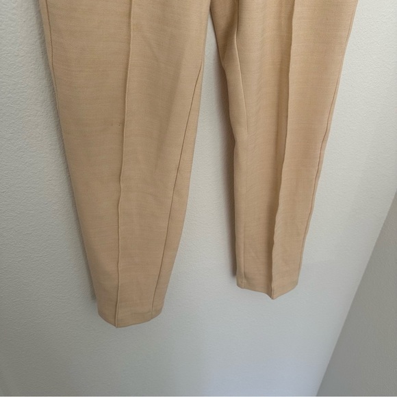 Mango Elastic Waist Pull On Casual Pants Beige Cream Size S Women’s Slim Fit - Picture 4 of 10